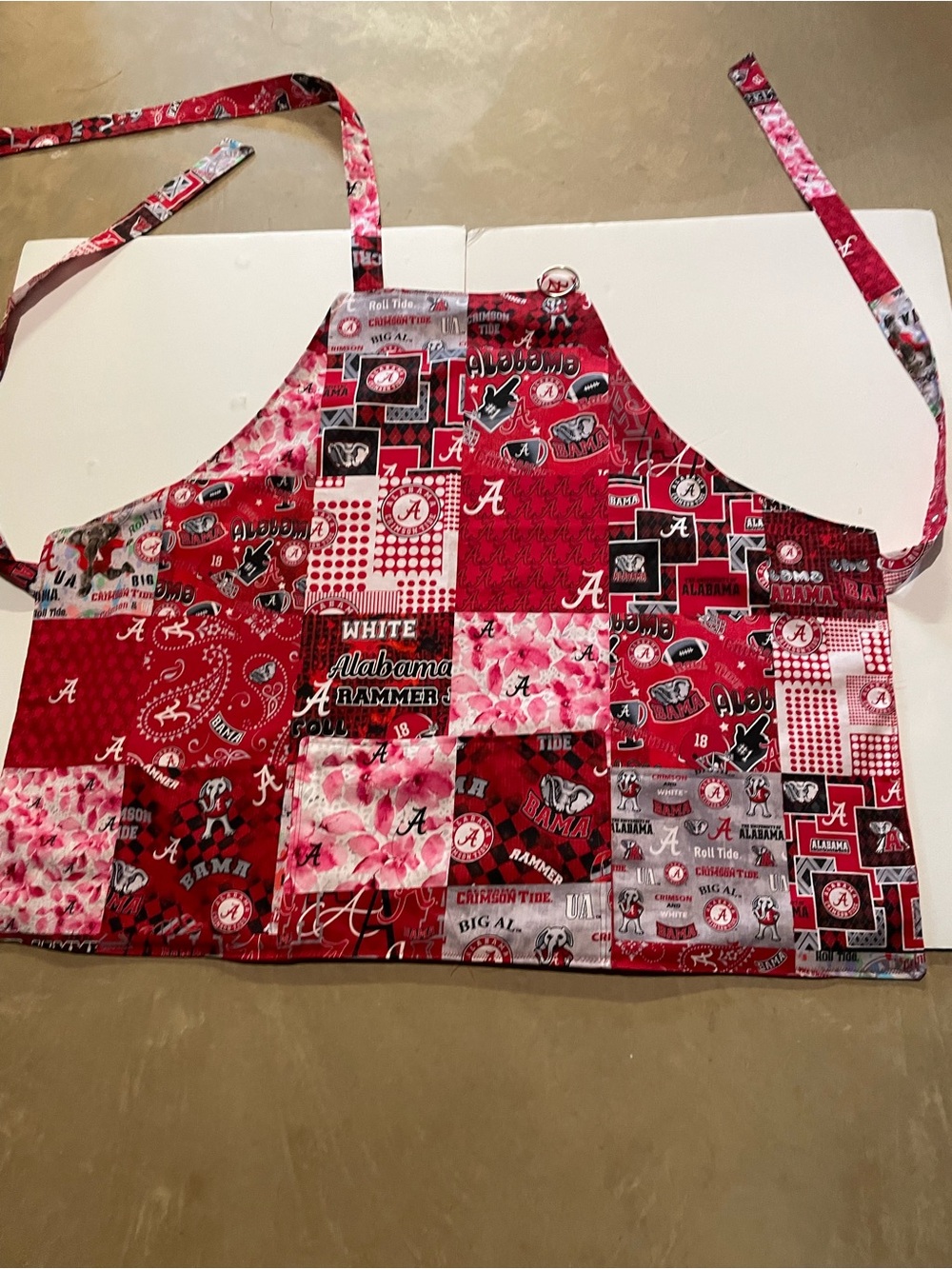 University of Alabama Red Patchwork Apron - Official Fan Design